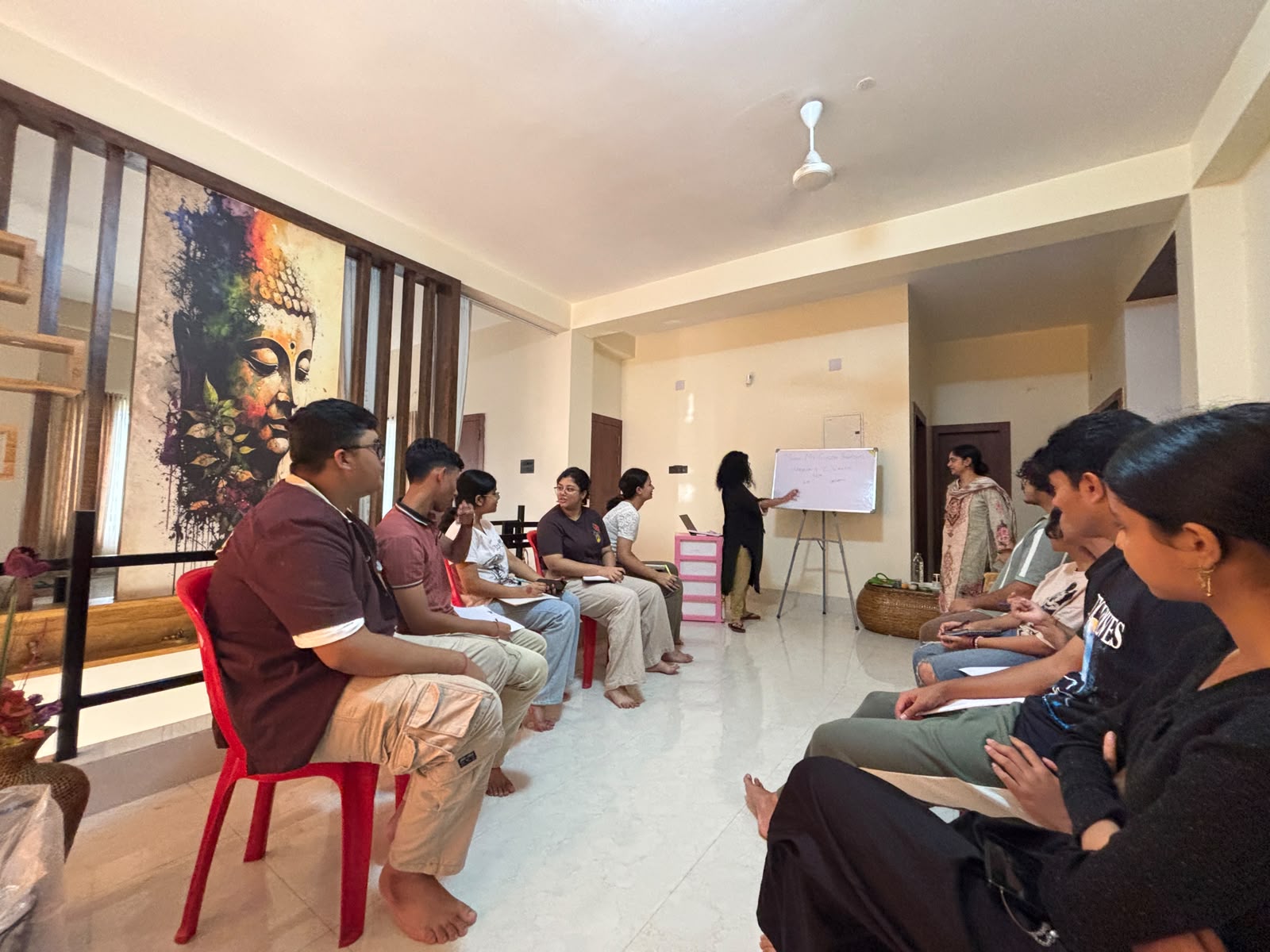 Founders collaborating at a community event